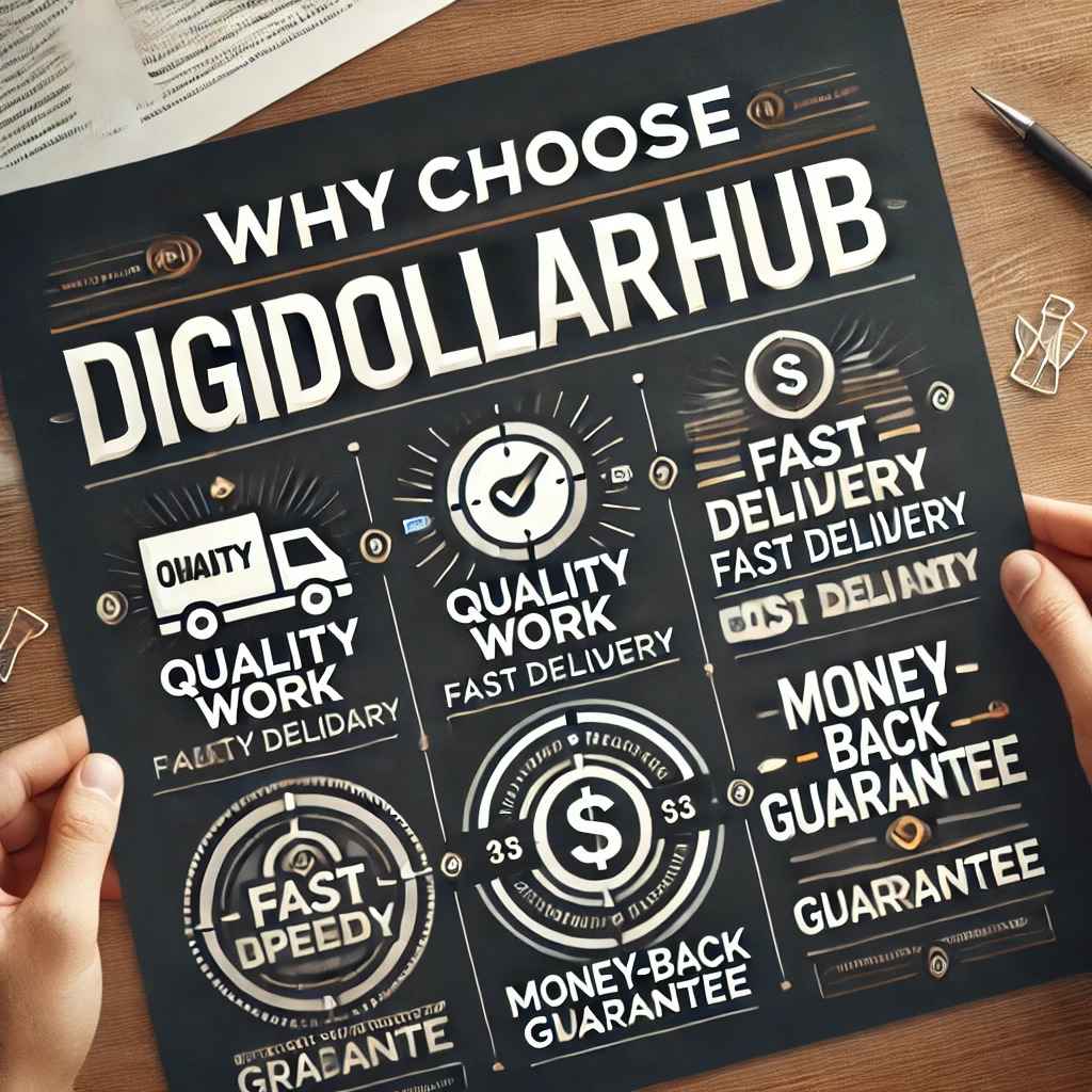 Why Choose DigiDollarHub? Quality Work, Fast Delivery, and a Money-Back Guarantee